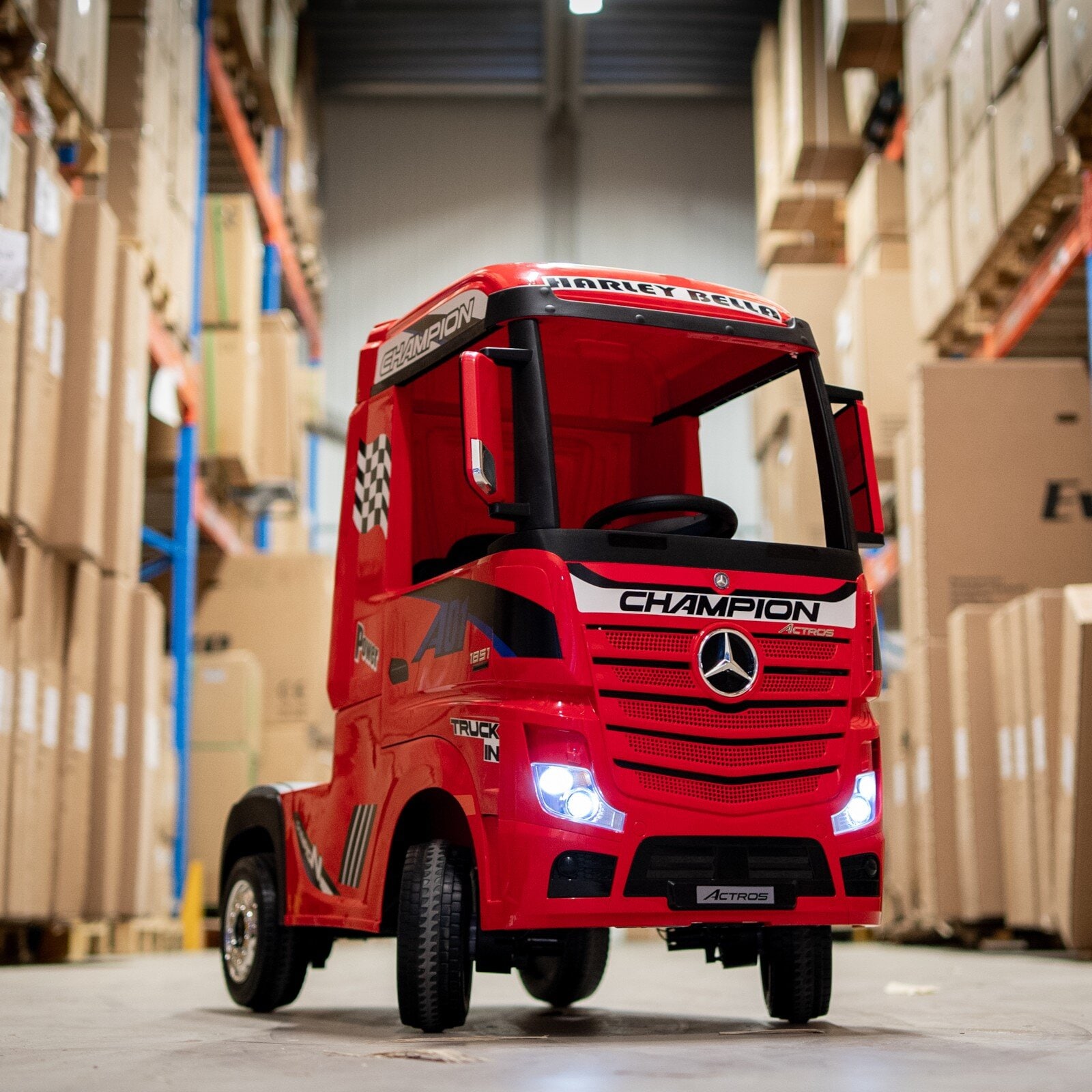 Elbil Lastbil Mercedes Actros 4WD - Rød