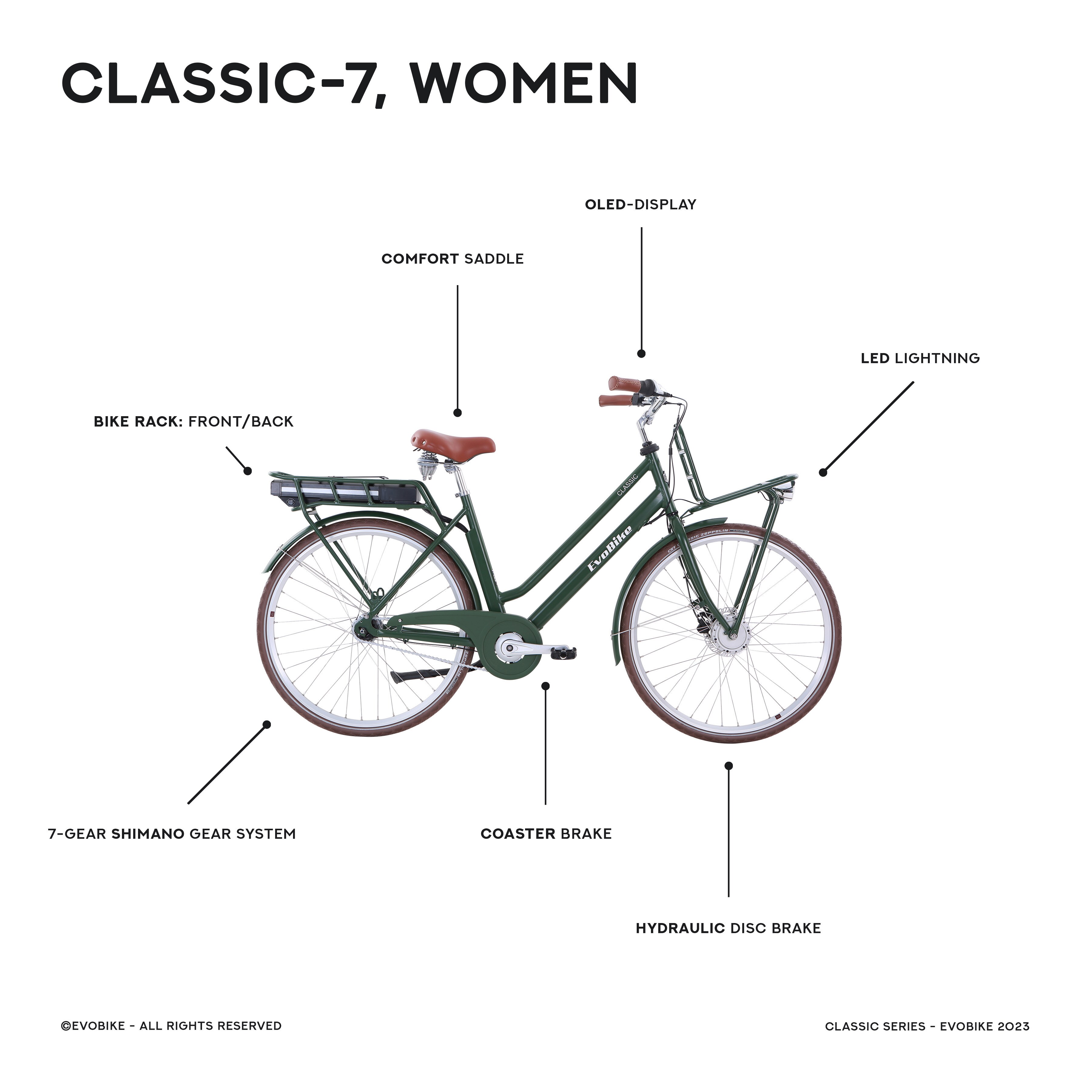 Elcykel EvoBike CLASSIC-7 - Dame