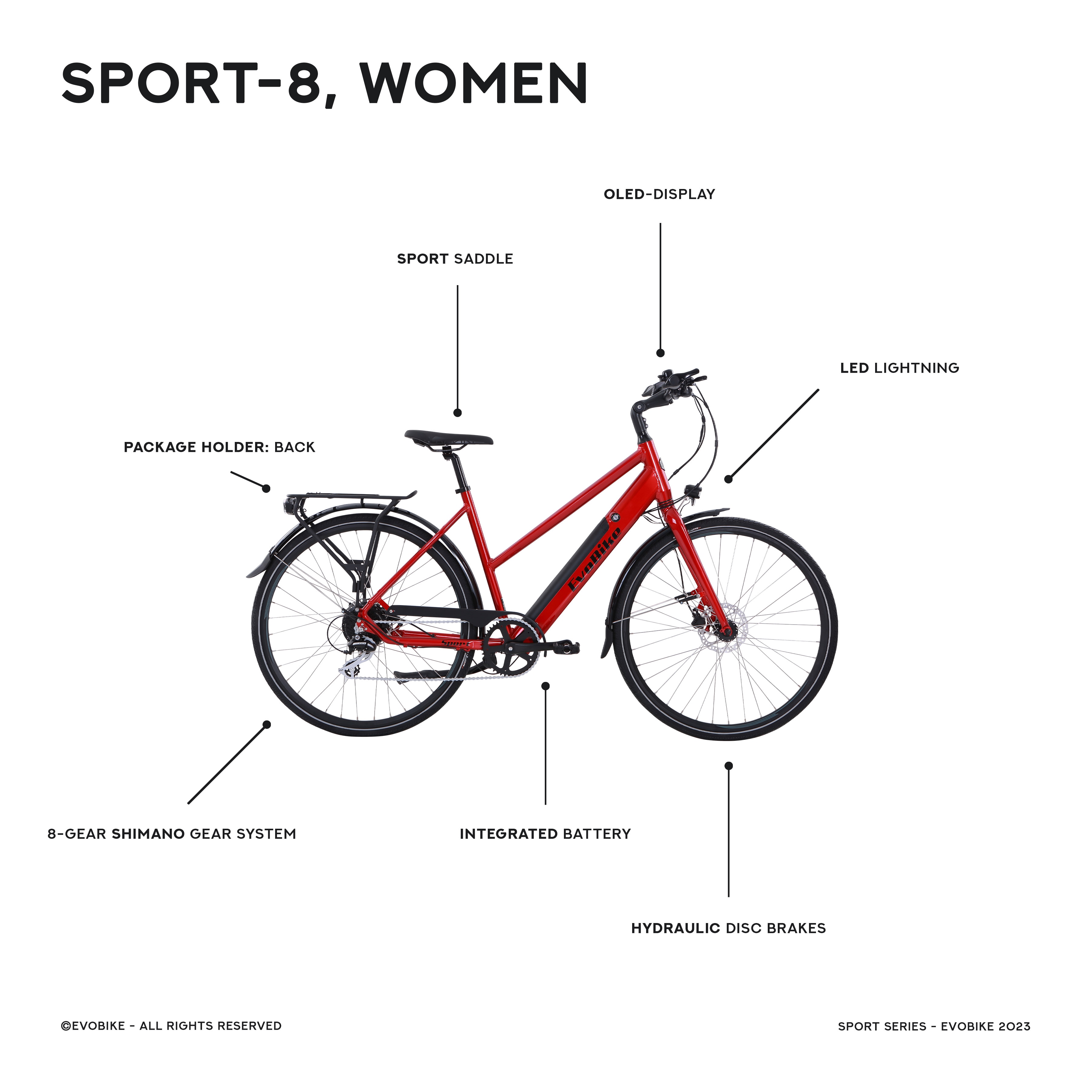 Elcykel EvoBike SPORT-8 - Dame